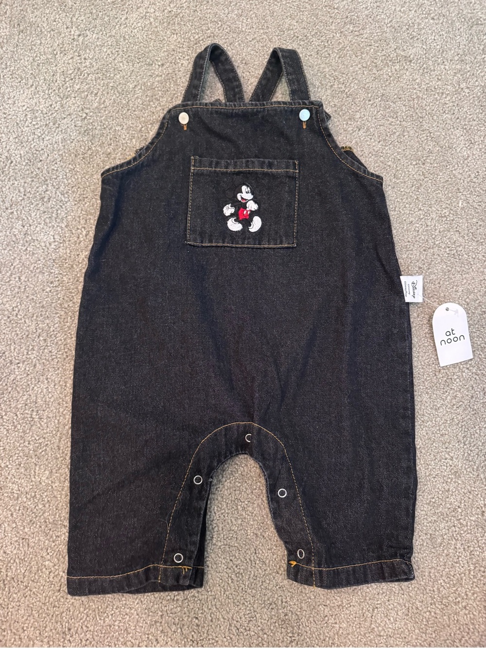 NWT $48 At Noon Toddler Mickey Mouse Overalls Size Medium (3t/4t)